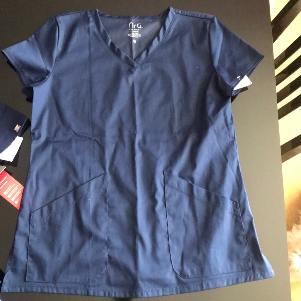 Scrub top new navy size medium